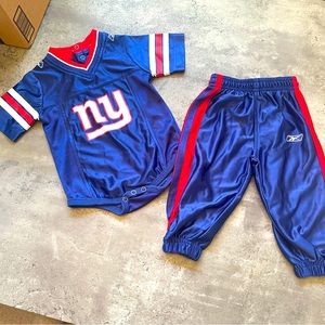 New York Giants 12 mo onesie and pants set